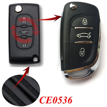2/3 Nupud Klapp Kokkuklapitavad võtme korpus Peugeot 207 407 307 306 408 607 CE0536 Kohandatud Auto Remote Key Juhul shell VA2 tera