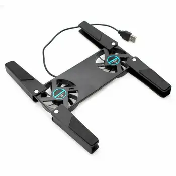 2 Fännid Kokkupandav Sülearvuti Jahutus Cooler Pad Seista USB Powered Sülearvuti Notebook Kaheksajalg USB Double jahutusventilaator