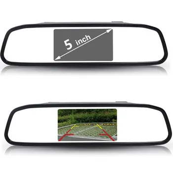 2-in-1 Universal TFT Rearview 5 Tolline Peegel Ekraan Auto tahavaate Kaamera Parkimine Öise Nägemise Auto Tagurdamine Varunda Kaamera