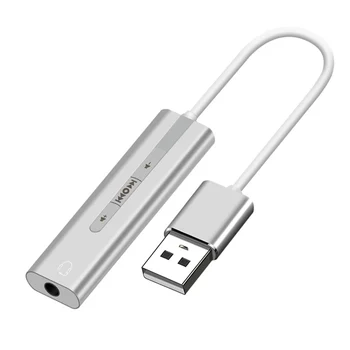 2 In 1 USB Väline helikaart, USB ja 3,5 mm Stereo-Peakomplekt Jack Audio Adapter QJY99