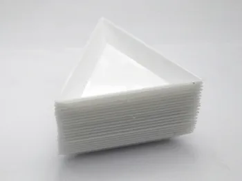 20 Valge Plastikust Kolmnurga Pärlite Sorteerimine Plaate 75mm Käsitöö