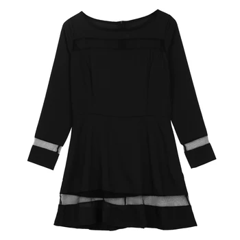 2016 Uus Mood Naiste Sidemega Bodycon Sifonki Mini Kleit Pikk Varrukas Õhtul Seksikas Pidu Kuum Mini Kleit