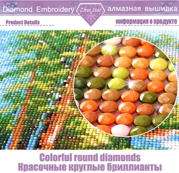 2017 Diamond Maali Diamond Mosaiik Näputöö Täis kuup, ring Diamond Tikandid töötab horse Seina Kleebised Home Decor