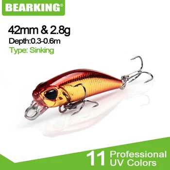 2017 kuum mudel Bearking 4.2 cm 2.8 g Kalapüügi Wobblers sukelduda 0.3-0.6 m Kalapüügi Peibutis Sööt Swimbait Crankbait koos 2xstrong Konks