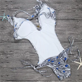 2018 Uus Naiste Ujumisriided Erisoodustuse Monokini Naine Vannis Riided Sulatatud Bather Sulg Prindi Trikini Ühes Tükis Ujumistrikoo Beachwear
