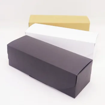 2019 5tk kasti DIY 19.4x7x5cm Kraft/must /valge Paber Pulmad Soosib Sünnipäeva Küpsised Christmas candy box