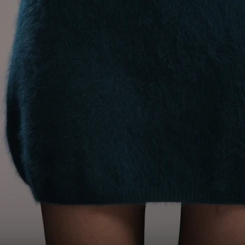 2019 aasta Sügisel, Talvel Naiste Kleit Kootud Kampsun Kleit Naiste V-kaelus Soe Pikk Varrukas Puhta Värvi Naaritsa Kašmiir Mini Kleit