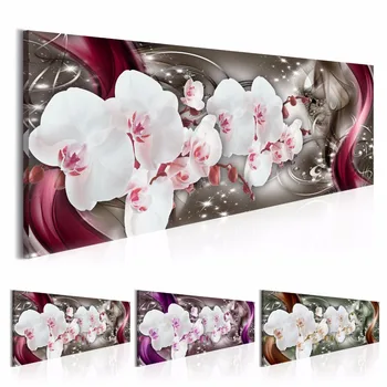 2019 Kokkuvõte Teemant Orhidee Õie Disainilahenduse Lõuend Print Seina Art Kaasaegse Kodu Kaunistamiseks Valida Värvi ja Suurust (raamita)