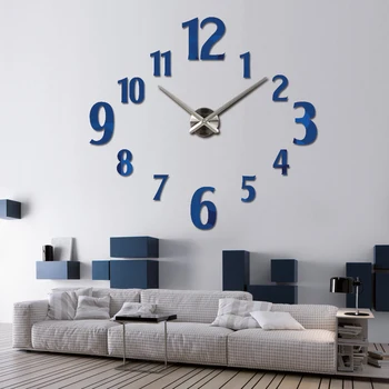 2019 uue kella kvarts elutuba diy kellad kaasaegne disain vaadata horloge murale Akrüül peegel 3d kleebised tasuta shipping