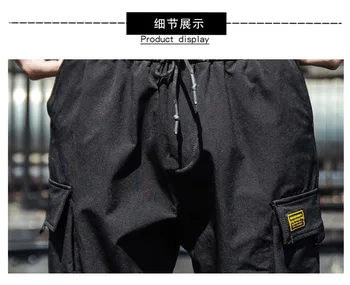 2020. aasta Kevadel Hip-Hop Joggers Meeste Must Haaremi Püksid Multi-tasku Lindid Mees Sweatpants Streetwear Meeste Vabaaja Püksid M-3XL