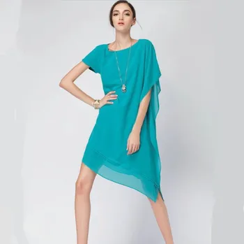 2020. aasta Mood Ebaregulaarne Ruffles Sifonki Kleit Naiste Ilu Riided,Tüdruk Suvel rannas kleit,pluss suurus S - 5XL 6XL riided