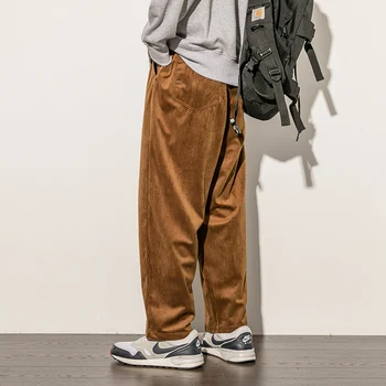 2020. aasta Sügis-Talvel Meeste Rist Püksid Velvetist Lahtised Pikad Püksid Jaapani Trendikas Streetwear Hip-Hop Kottis Suur Suurus Põhjad