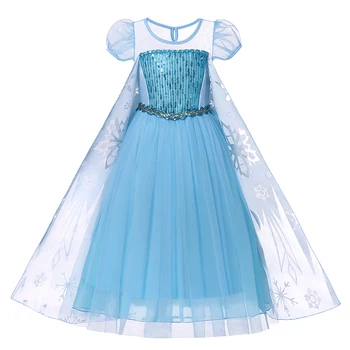2020. Aasta Talvel Elsa Tüdrukute Kleit Halloween Tüdruk Cosplay Pool Kleit Jõulud Kostüüm Tüdrukud Printsess Kleit Lapsed Anna Riided
