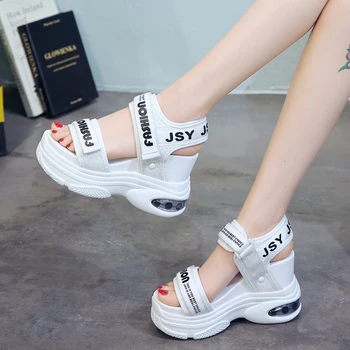 2020. aasta uus 10cm Naiste Platvorm Kiilu sandaalid Kingad Naistele Õhk võrgusilma Suvel Zapatos Mujer Naine Sandaalid suurus 34-39 d912