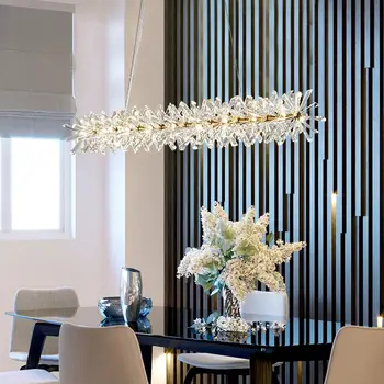 2020. aasta Uus crystal lill laes lühter led Luksus sisevalgustus kodu kaunistamiseks elutuba, Magamistuba Restoran pirn G4