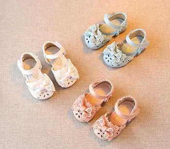 2020. aasta Uus Pits Bowtie Printsess beebi tüdruk sandaalid Hot müük PU nahast Beebi suve kingad laste Tossud sandaalid chindren