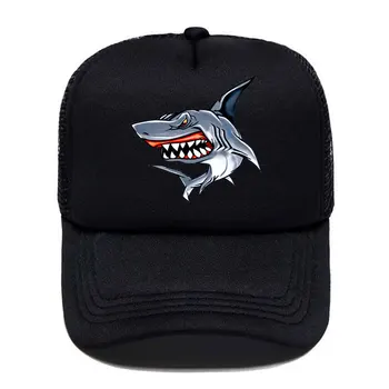 2020. aasta Uus shark värvikas naljakas Prindi Baseball Cap Casual Meeste ja Naiste Vanema-lapse Mütsid Mesh Visiir Väljas Reguleeritav Päike Müts