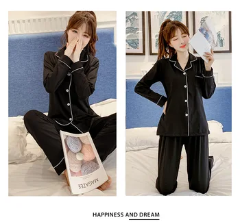 2020 Homewear Naiste Rhinestone Litrid Pikkade Varrukatega Pajama Komplekti Sleepwear Naine Seksikas Naiste Pidžaama