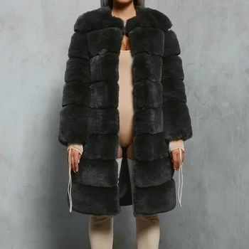 2020 Hot Müük Sooja Talve Overcoat Mood Rebase Kasukas Suured Naiste Faux Fur Coat Naiste Roosa Must 6XL