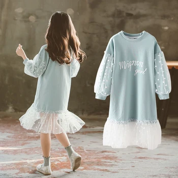 2020 Lapsed Tüdruk Pika varrukaga, kanna Kleidid Uus aasta Sügisel Beebi Topp Printsess Kleit Marli Segast Laste Riided