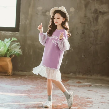2020 Lapsed Tüdruk Pika varrukaga, kanna Kleidid Uus aasta Sügisel Beebi Topp Printsess Kleit Marli Segast Laste Riided