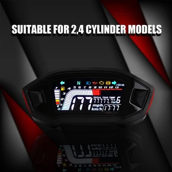 2020New Mootorratta Universal LCD Cylind For1,2,4 Silindrit, Spidomeeter 13000RPM Valikuline Taustavalgustus Digitaalne Tahhomeeter Odemeter