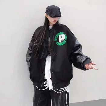2020SS Hip-Hop Seemisnahk Suede Bomber Jope Harajuku Segast Pesapalli Jakk Jakid Talvel Meeste Streetwear Paks Jakid Unisex