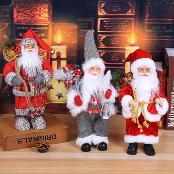 2021 häid jõule jõuluvana mannekeeni Teenetemärgi Dekoratiivsed Desktop Santa Claus Joonis Kaasaskantav Santa Nuku Figuriin Ornament #4W