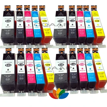 20x Ühilduv PGI-525 CLI-526 Multipack printeri kassetid Canon Pixma MG 5350 / MG 6250 / MG 8250 / MG 6220