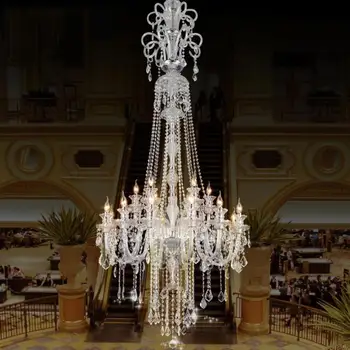 210 CM pikkune Led-lühter crystal lamp XL trepp crystal valgustus kiriku hotel LED valgus suur trepp, lühtrid Led droplight