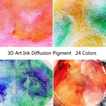 24Color 10ML Alkoholi Tint Difusiooni Vaik Pigment Kit Vedela Värvaine Värvi Art DIY Au06 20 Dropship