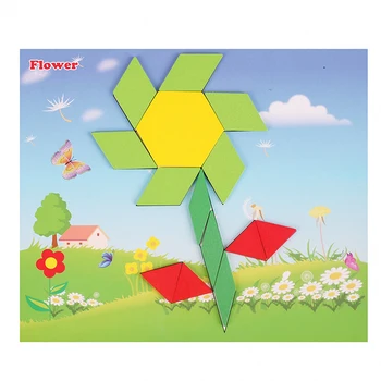 250Pcs Puidust Geomeetrilised Puzzle 3D Tangram Pusle Juhatuse Mänguasi Beebi Varajast Haridus-Õppe Mänguasi Matemaatika Mänguasi Lastele Õpetamise Abi