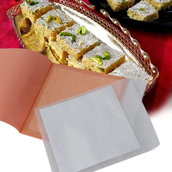 25pcs 8*8cm söödav ehtne hõbe lehed ühe ülekande, vihik, mida kasutatakse toidu kaunistamiseks kook sushi, pitsa tasuta shipping