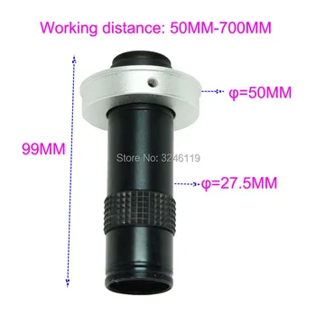 28MP HDMI-USB-Video Mikroskoobi Kaamera+Kõrge töökaugus Suur vaateväli 5X-100X C-mount Objektiivid+Kandur+LED valgusallikas