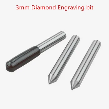 2tk 3.175 mm Diamond pen punkti graveerimine tööriistad graveerija cnc milling cutter trükkplaadi metall, kivi alumiinium nikerdamist vahendid bitti