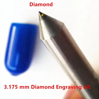 2tk 3.175 mm Diamond pen punkti graveerimine tööriistad graveerija cnc milling cutter trükkplaadi metall, kivi alumiinium nikerdamist vahendid bitti