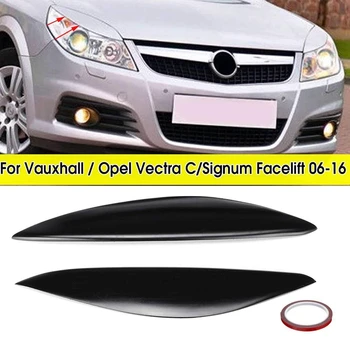 2tk Auto Esitulede Kulme Kate Sisekujundus Klaaskiud Pea Valguse Lamp Silmalau Kleebise jaoks Vauxhall/Opel Signum Vectra C Facelift 2006-