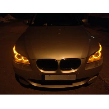 2tk Kollane LED Angel Eyes Sm Lambid Säravad ja Pesuseade asendusauto Aksessuaar BMW E39 E60 E63 E64 E53 5 6 7 X3 X5