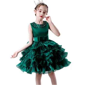 3-11Y Baby Tüdrukud, Profileerimine Roheline Lill, Kleidid, Lapsed Pundunud Kihiline Tutu Printsess Kleit Väikelastel Sünnipäeva Ürituse Ballile Hommikumantlid