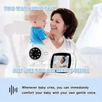 3.5 Digitaalse Traadita Baby Monitor LCD-Ekraan, Video Värv Turvalisuse Kaamera Temperatuur 2 Viisil Rääkida Öise Nägemise Beebi Lapsehoidja Kaamera