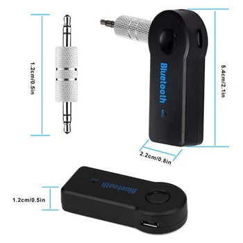 3,5 mm Jack-Usb-Bluetooth Saatja Traadita Audio Saanud Auto Käed-vabad Kõnede Aux Pööra 3.5 Kõlarid