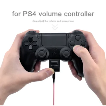 3.5 mm Mini Hääle Helitugevuse Kontroll PS4 Käepide Peakomplekti Adapter For Playstation 4 PSVR Mängude VR Mikrofon Töötleja