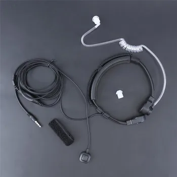 3,5 mm Reguleeritav Kõri Mic Kõrvaklapid Mikrofoniga Varjatud Akustiline Toru Kuulari, Peakomplekti, Millel Sõrm PTT-iPhone, Android Mobiiltelefoni