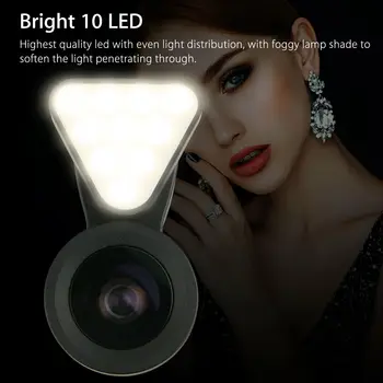 3 in 1 Selfie Objektiiv Ilu LED Flash Light&Macro&lainurk Objektiiv Objektiivi Telefon
