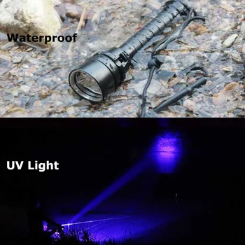 3000lm UV LED Taskulamp, Sukeldumine 3x XPE Lilla Valgus, Veealune, 100m Sukelduda Tõrvik Vilkuma 18650 Scuba Waterrpoof UV-Välklambid