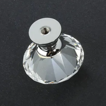 30mm Diamond Selge Kristall Klaas Uks Tõmba Sahtel Kabineti Mööbel Aksessuaar Käepide Nupp Kruvi 10 TK