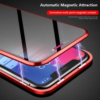 360 eraelu Puutumatuse Anti-Peep Magnet Case For iPhone 12Mini 12 11 XS Pro Max XR X SE2020 8 7 6S 6 Plus Kahepoolne Klaasi Puhul Katta