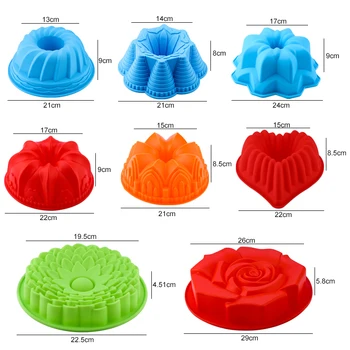 3D Kuju Juhuslik Värvi Silikoonist Saia-Kooki Hallituse DIY Küpsetamine Magustoit Mousse Kook Küpsetamine Vahendid Kunsti Kook Küpsetamine Tray Tool Mudel