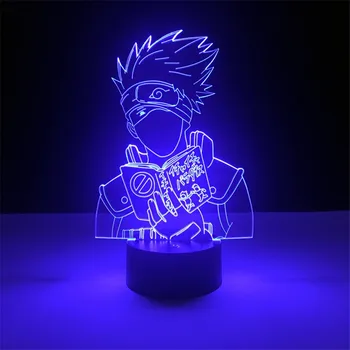 3d Led Night Light Jaapani Anime Naruto Hatake Kakashi Icha Paradaisu Joonis Nightlight Lapse Magamistuba Decor laualamp