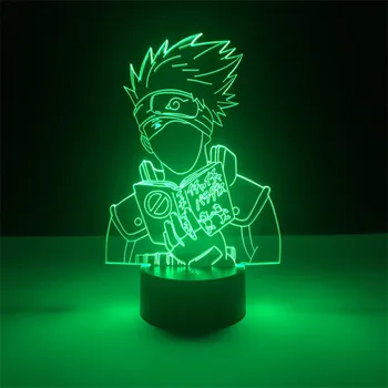 3d Led Night Light Jaapani Anime Naruto Hatake Kakashi Icha Paradaisu Joonis Nightlight Lapse Magamistuba Decor laualamp